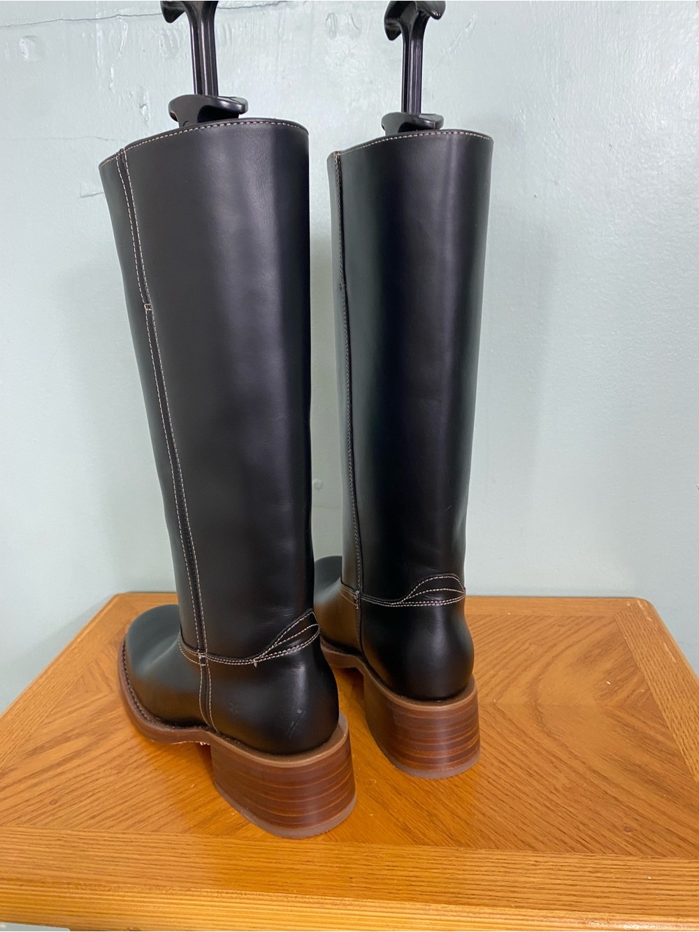 Frye Campus 14L Boots Leather Black Size 7.5 NOSKU - Picture 7 of 10